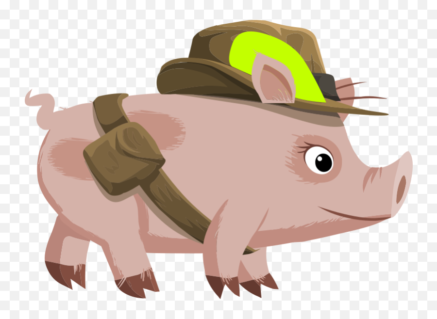 Download Free Png Inhabitants Npc Piggy Explorer - Dlpngcom Pig With A Belt,Npc Png