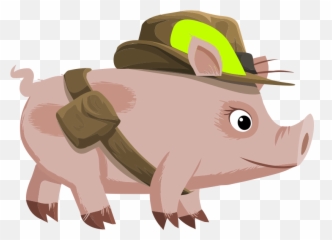 Download Free Png Inhabitants Npc Piggy Explorer - Dlpngcom Pig With A Belt,Npc Png