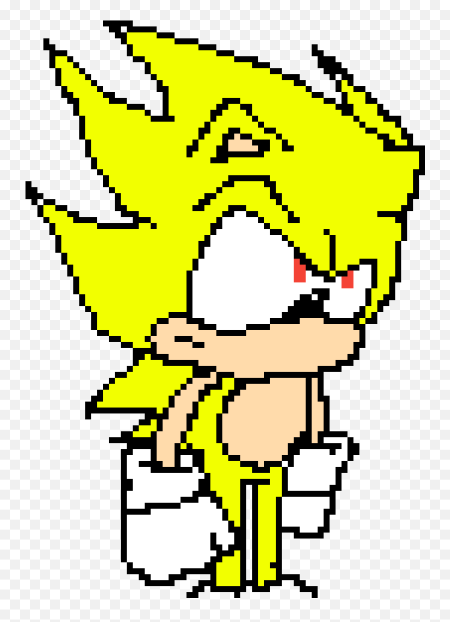 Pixilart - Super Sonic By Marco Fictional Character Png,Sonic Head Png