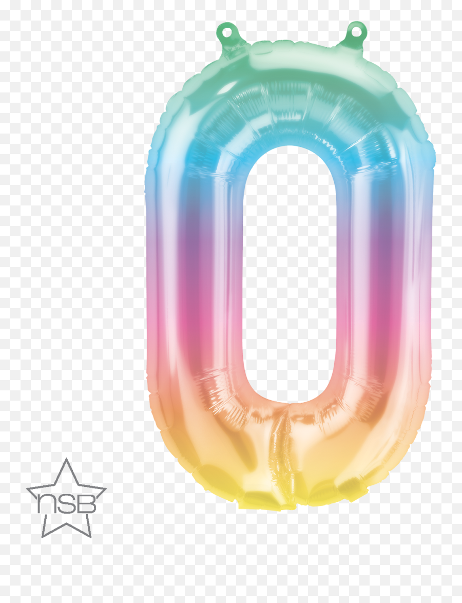 16 Airfill Only Number 0 Jelli Ombre Balloon Bargain - 0 Number Birthday Balloon Png,Balloon Transparent