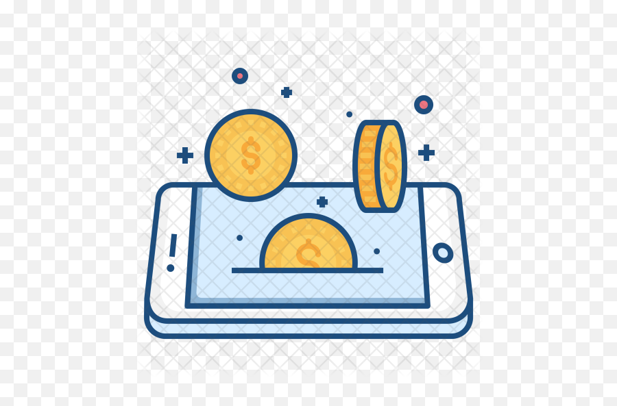 Mobile Concept Coin Dollar Currency Money Finance - Mobile Games Icon Transparent Png,Mobile Icon Png