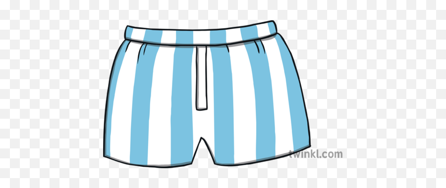 Blue And White Striped Boxer Shorts Illustration - Twinkl Boxer Shorts Illustration Png,Shorts Png