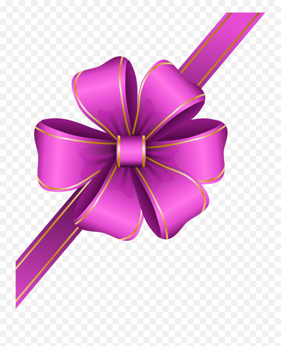 Decorative Pink Bow Corner Transparent Png Clip Art Image - Pink Gift Ribbon Png,Ribbon Png