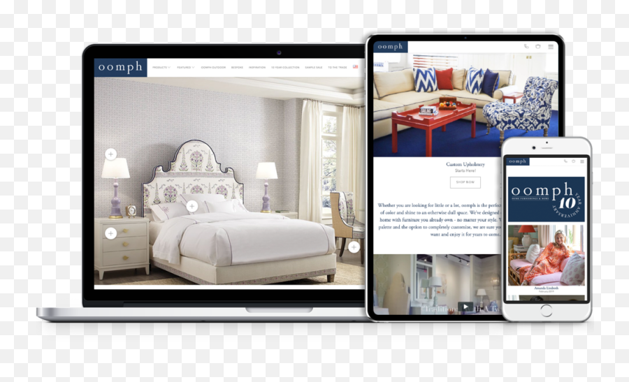 Oomph Home Furnishings Case Study Digital Retail Partners - Queen Size Png,Iphone Template Png