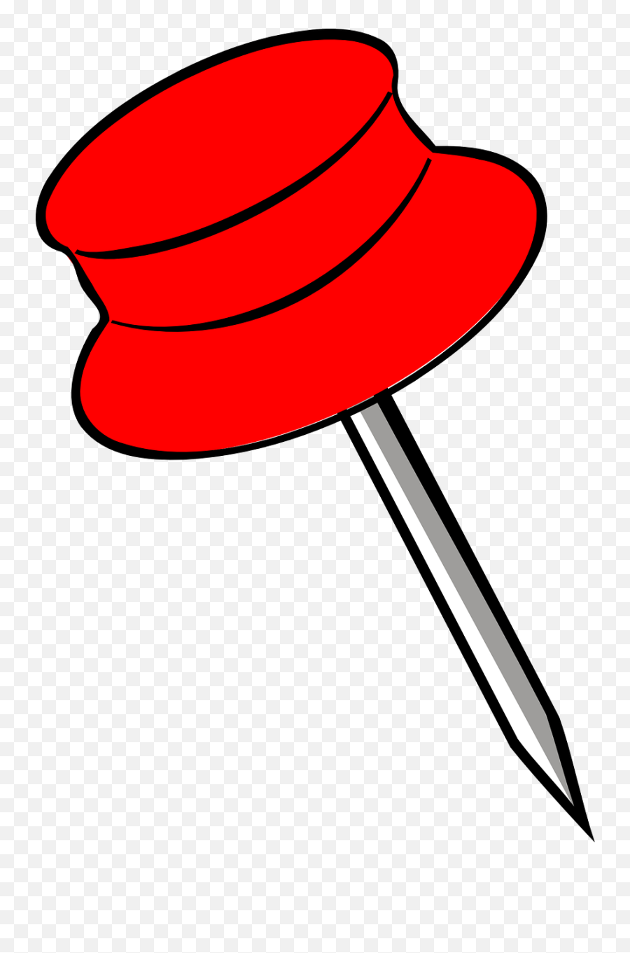 Pin Red Pushpin - Free Vector Graphic On Pixabay Paper Pin Clipart Png,Thumbtack Transparent