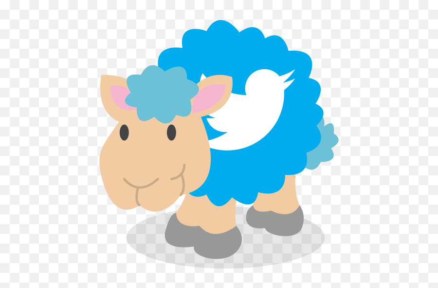 Sheep Twitter Social Network Icon - Cartoon Facebook Icon Png,Sheep Icon Png