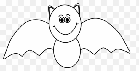 Halloween Bat Images - Clipartsco Black And White Cute png