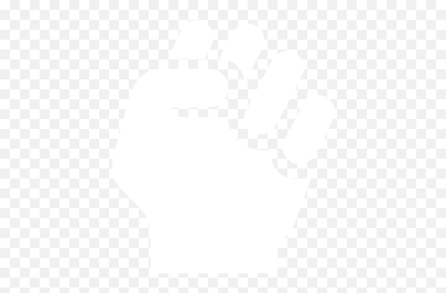 White Clenched Fist Icon - Fist Icon Png White,Fist Png