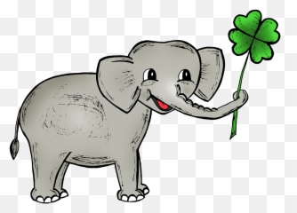 Elephant Cloverleaf Luck - Free image on Pixabay Kallu Hathi Story In Hindi png