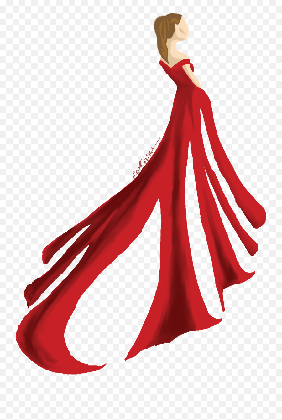 Alpha Phis Red Dress Gala Clipart - Gala Clipart Png,Red Dress Png