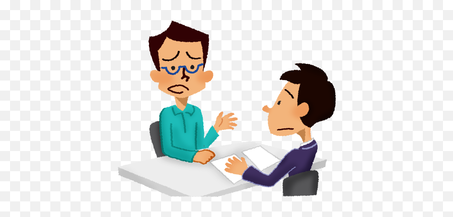Download Worried Man Having Consultation Free Illustrations - Person Angry Cartoon Png,Meeting Png