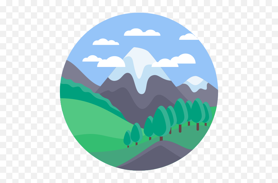 Vector Hills Green Sky Picture - Easy Pixel Art Nature Png,Mountain Icon Png