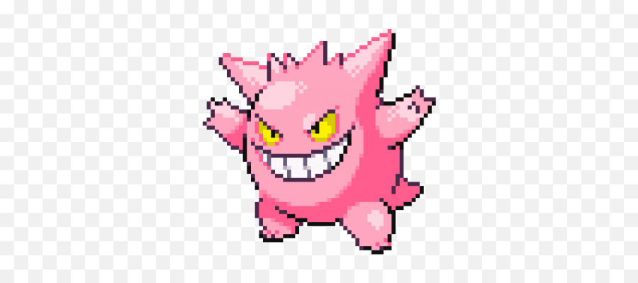 Evil Pastel Dinosaur Pokemon Transparent Gif - Lowgif Pink Gengar Png,Evil Transparent
