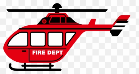 Fire Helicopter Clipart - png