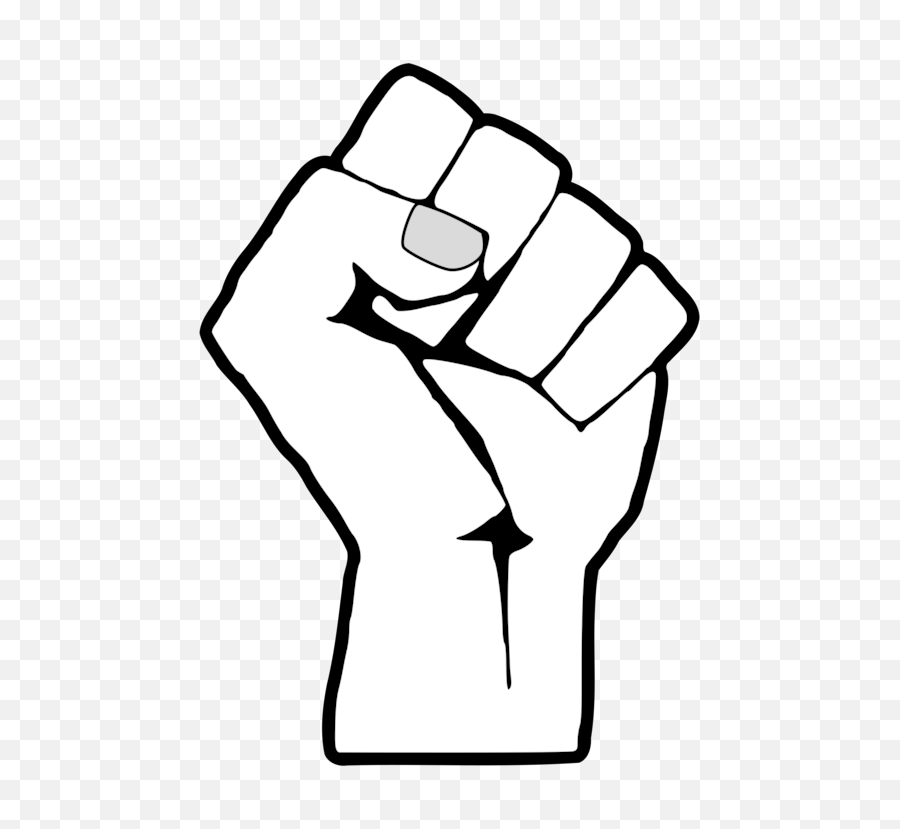 Raised Fist United States Black Power - White Fist Png,Black Fist Png