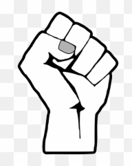 Raised Fist United States Black Power - White Png