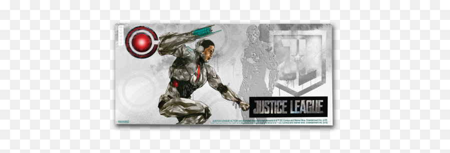 2018 Niue 5 Gram Silver 1 Note Justice League Cyborg - Cyborg Png,Cyborg Transparent