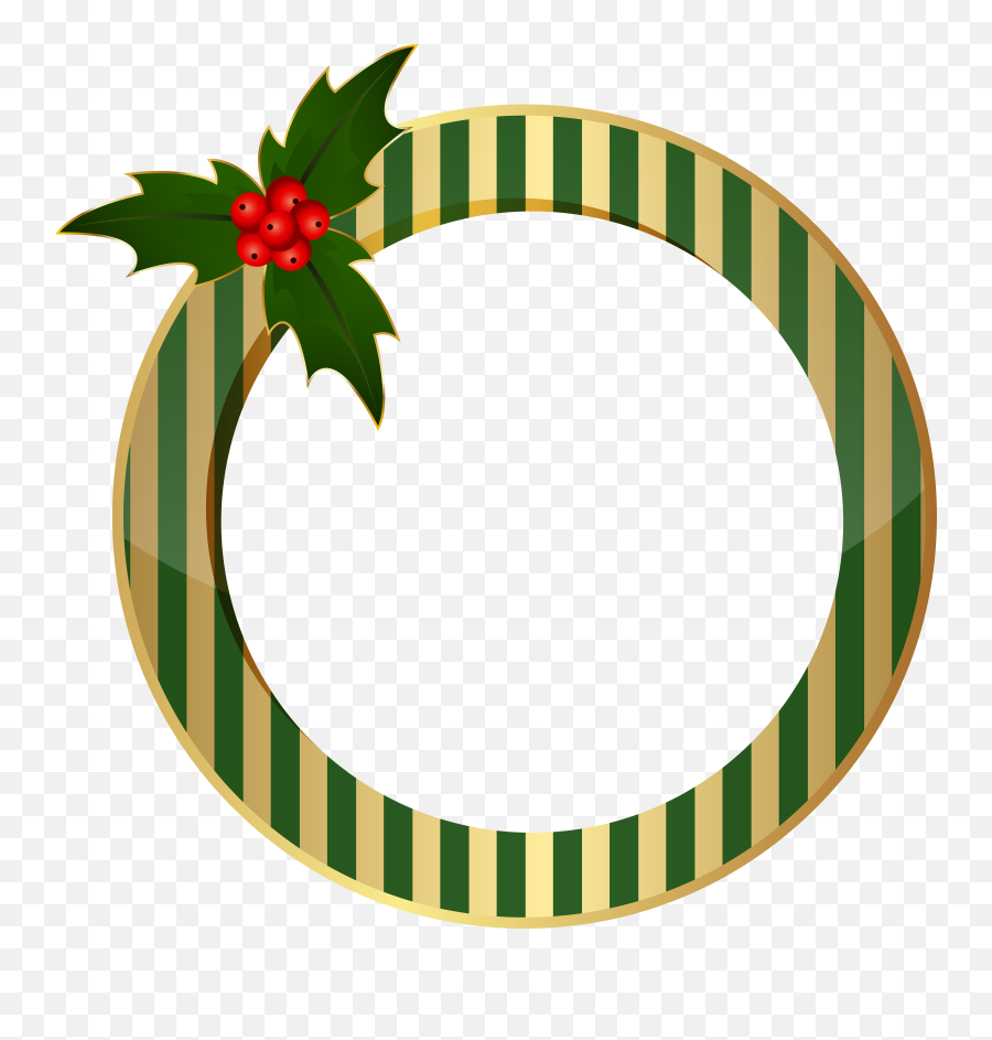 Christmas Round Frame Png Clipart