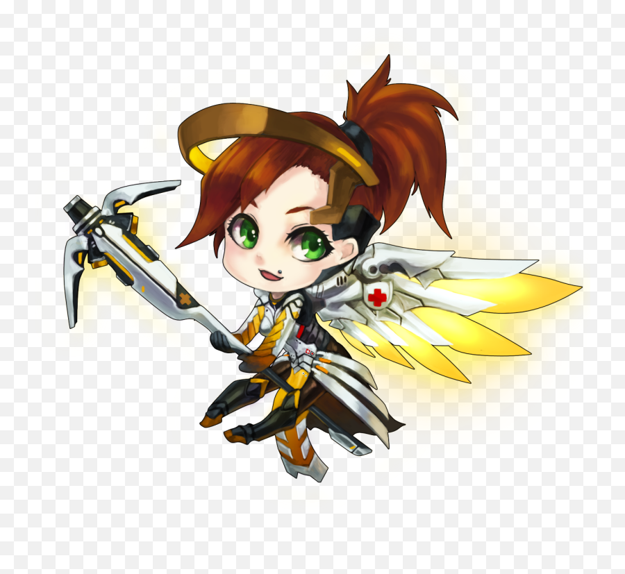 Download Hd U201cmyself As Mercy From Overwatch - Cartoon Cartoon Png,Mercy Transparent