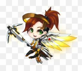 Download Hd U201cmyself As Mercy From Overwatch - Cartoon Cartoon Png,Mercy Transparent
