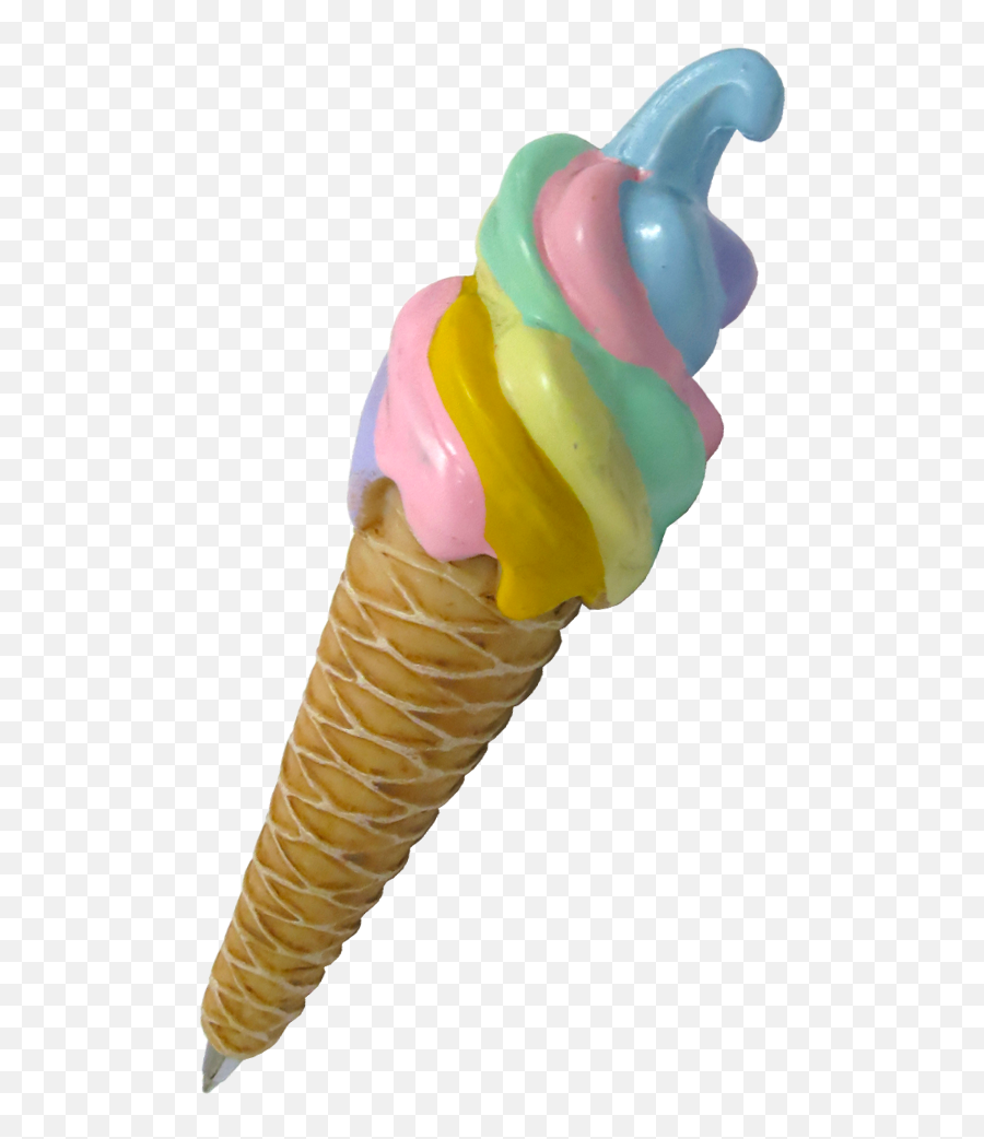 Download Pen Rainbow Icecream - Rainbow Ice Cream Cone Png Ice Cream,Icecream Png