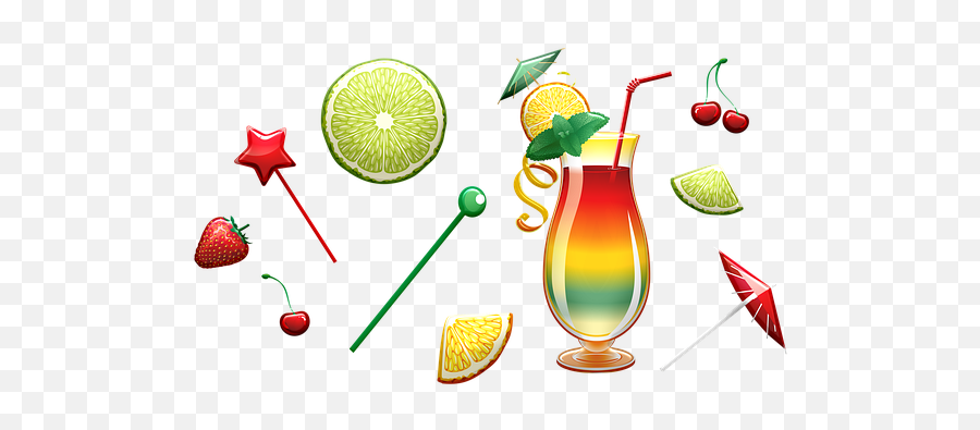 Fruit Cocktail Images - Strawberry Png,Lime Transparent Background