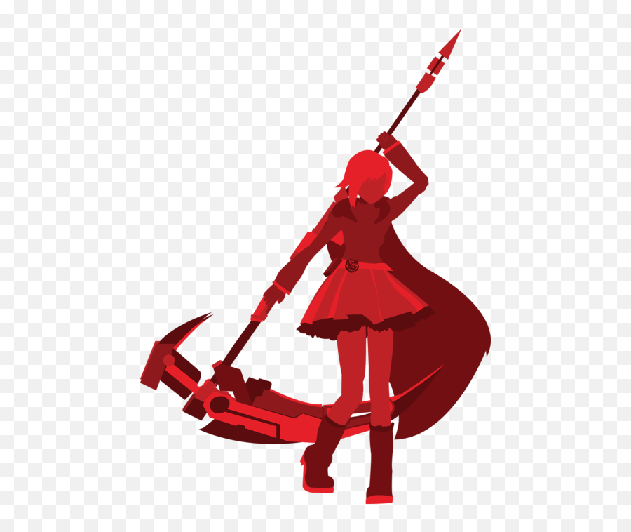 Rooster Teeth Weapon Weiss Schnee Blake - Ruby Rose Silhouette Png,Rwby Transparent