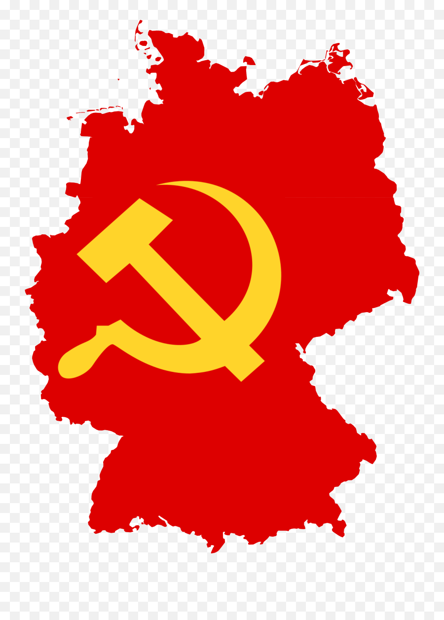 Flag Map Of Germany Party - Communist Party Of Germany Png,Communist Symbol Png