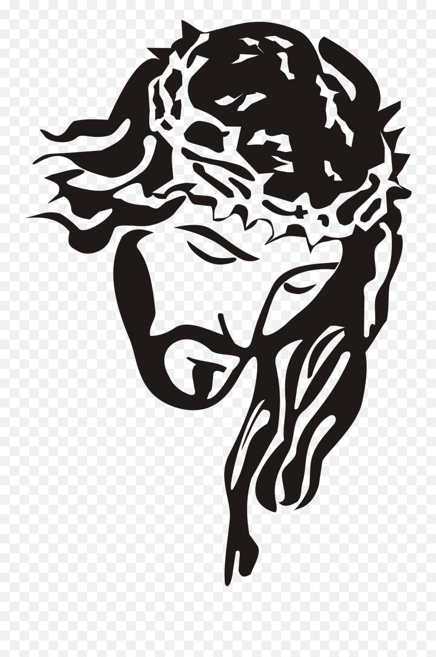 Vector Graphics Bible Clip Art Holy - Jesus Christ Black And White Png,Jesus Silhouette Png