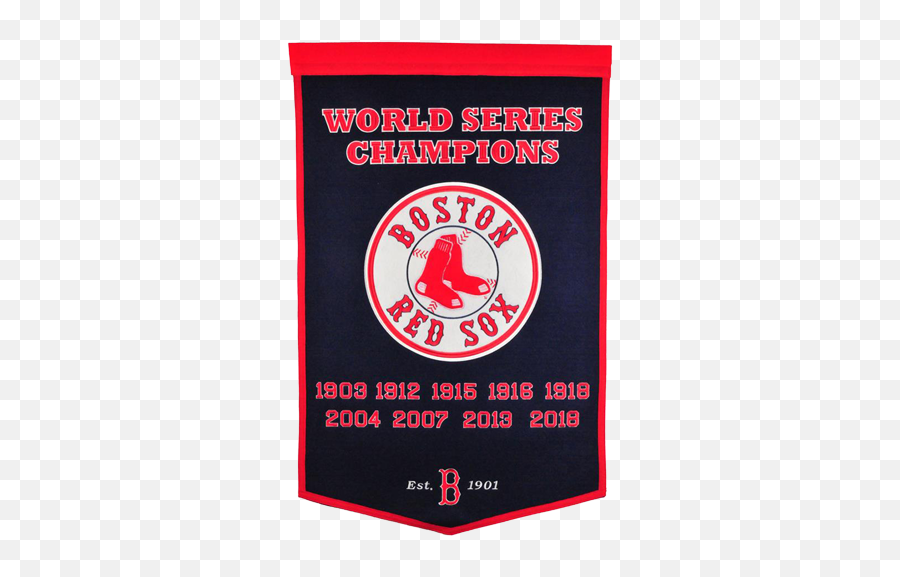 Boston Red Sox World Series Championship Dynasty Banner - With Hanging Rod Emblem Png,Boston Red Sox Logo Png