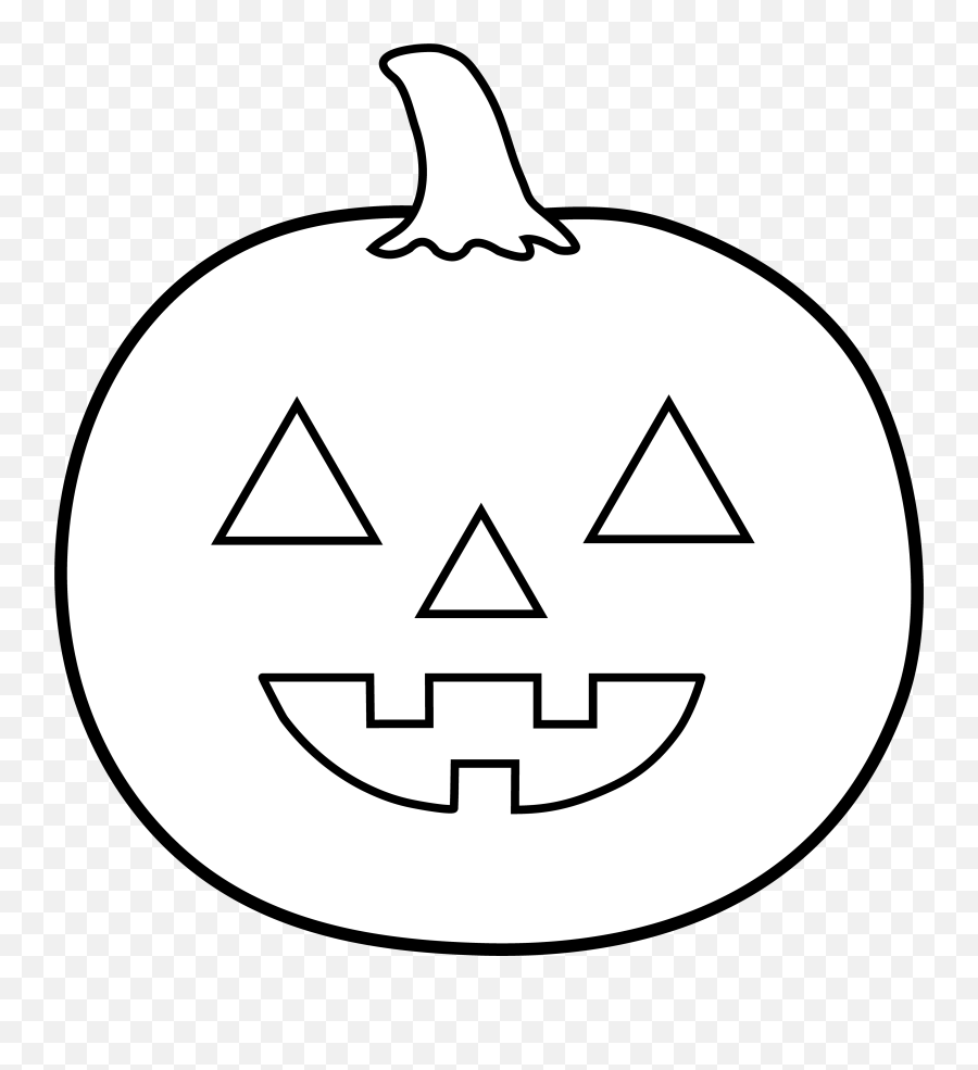Pumpkin Black And White Clipart Kids - Halloween Pumpkin Carving Templates Png,Pumpkin Clipart Png
