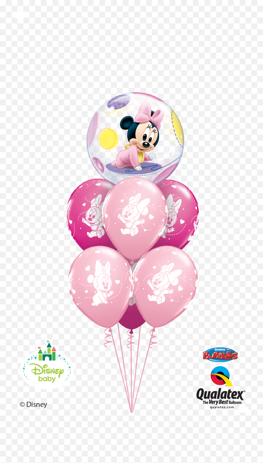 Balloons Transparent Minnie Mouse - Minnie Mouse Balloon Png Baby Minnie Mouse Balloons,Balloons Transparent