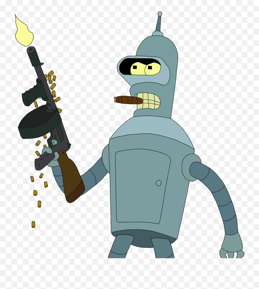 Futurama Bender Png Image - Purepng Free Transparent Cc0 Futurama Bender Transparent,Cartoon Gun Png