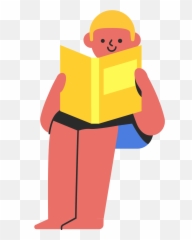 Boy Reading Illustration In Png Svg - Happy,Reading Icon Png