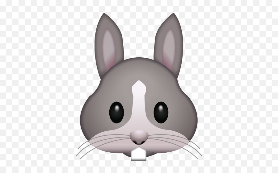 Download Rabbit Face Emoji Island - Rabbit Emoji Png,Thinking Emoji Icon