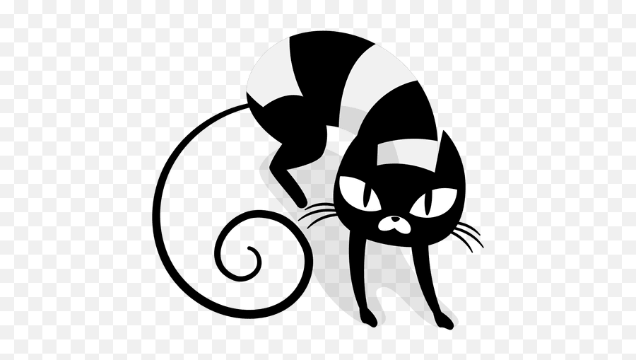 Angry Black Cat Cartoon - Dibujos De Gatos Enojados Png,Black Cat Png