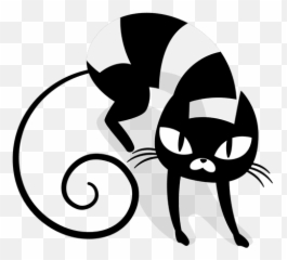 Angry Black Cat Cartoon - Dibujos De Gatos Enojados Png,Black Cat Png