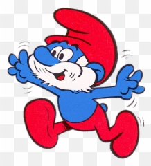 Check Out This Transparent Papa Smurf Happy Png Image