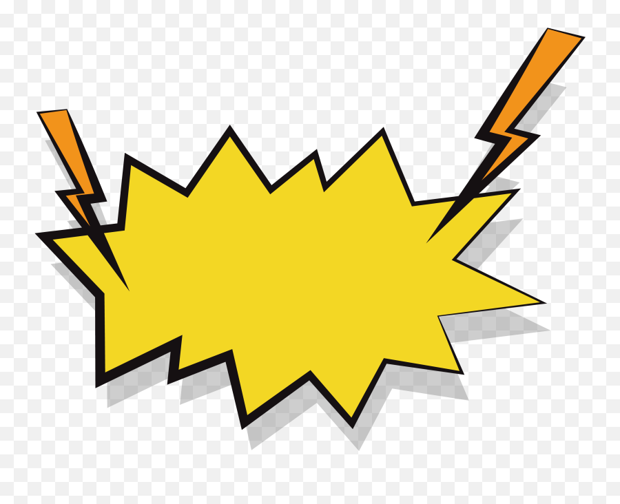 Explosion Clipart Png - Lightning Effect Yellow Stickers Shapes Png,Yellow Lightning Png