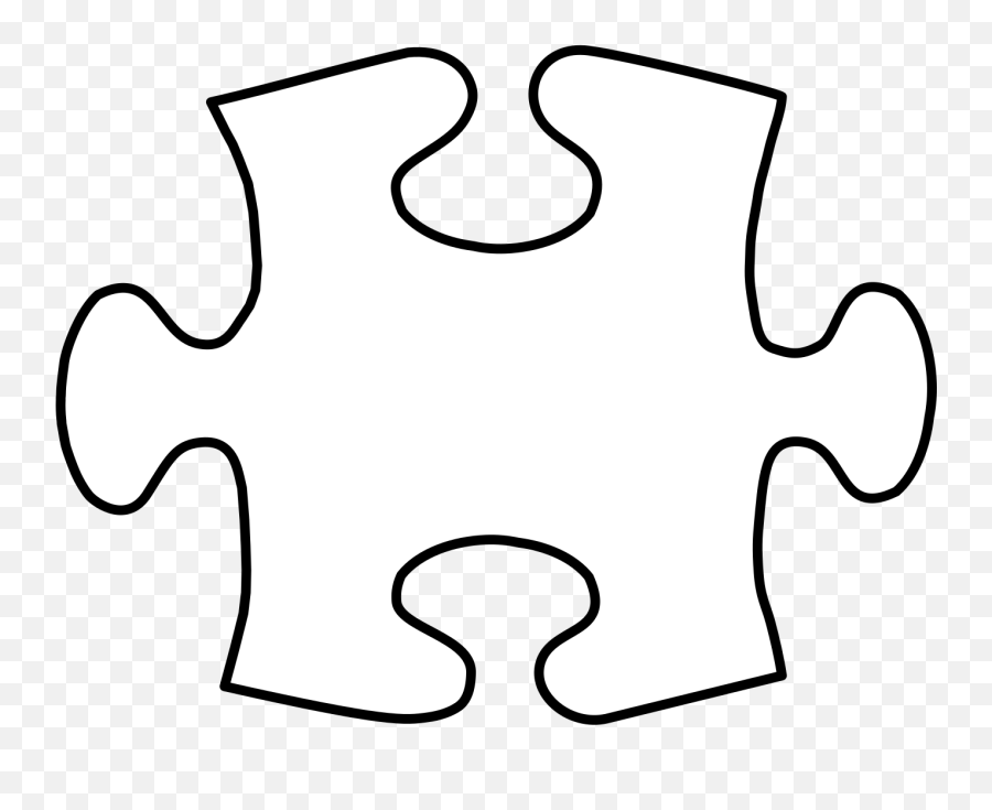 Coloring Page Puzzle Piece Jigsaw White Large - Printable Puzzle Piece Template Png,Puzzle Pieces Png