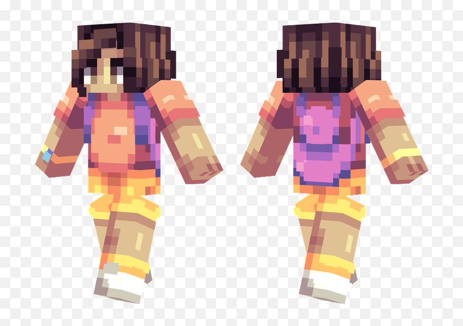 Dora The Explorer - Dora Minecraft Skin Full Size Png Minecraft Dora The Explorer Skin,Dora The Explorer Png