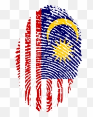 Fingerprint Clipart Thumb Impression - Malaysia Flag png