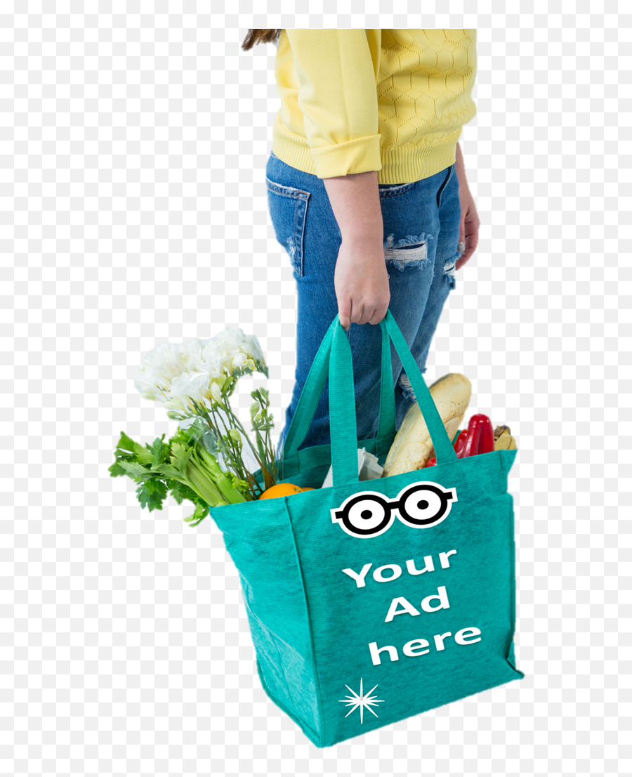 Reusable Shopping Bags Online Bag Advertisements - Supermercado Personas Png,Shopping Bag Transparent Background