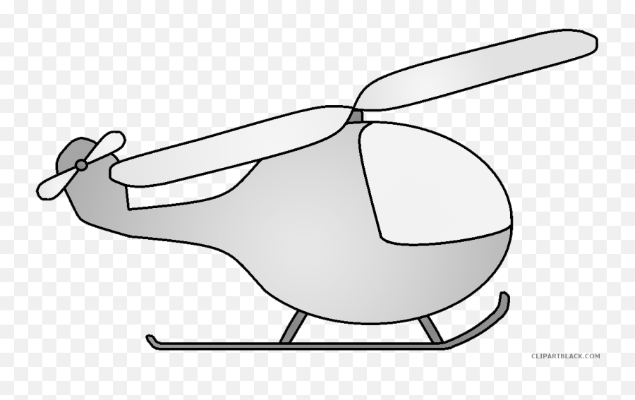 Helicopter Transportation Free Black White Clipart - Transparent Helicopter Cartoon Png,Helicopter Transparent Background