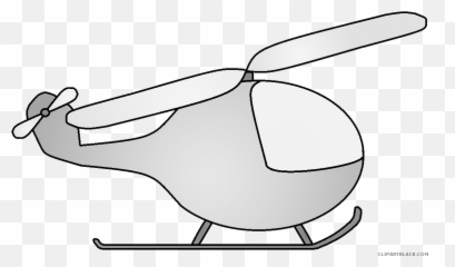 Helicopter Transportation Free Black White Clipart - Transparent Cartoon png