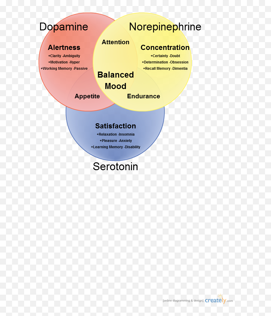 Dopamine Norepinephrine Serotonin - Serotonin Norepinephrine Dopamine Venn Diagram Png,Venn Diagram Png