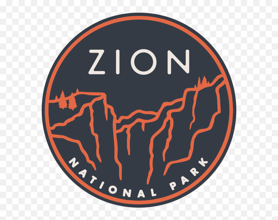 Zion National Park Round Sticker U2013 Aff 1394465 - Png Images Circle,Park Png