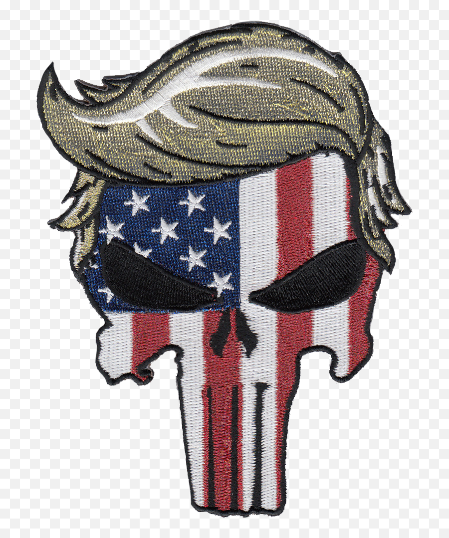 Trump Punisher Patch Standard American Flag - Trump Punisher Png,Punisher Skull Png