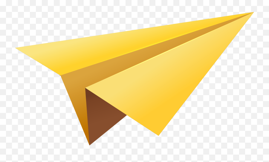 Paper Plane Png Image With Transparent Background Arts - Yellow Paper Plane Png,Airplane Clipart Transparent Background