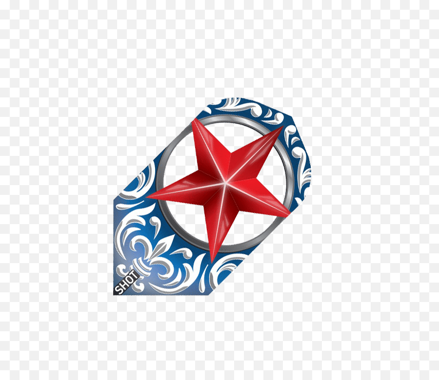 Shot Wild Frontier Trailblazer Blue Red Star Slim Flights - Emblem Png,Red Star Png
